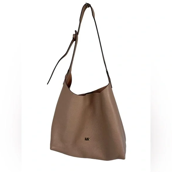 Michael Kors Medium Junie Leather Hobo Bag - Blush - Picture 3 of 13